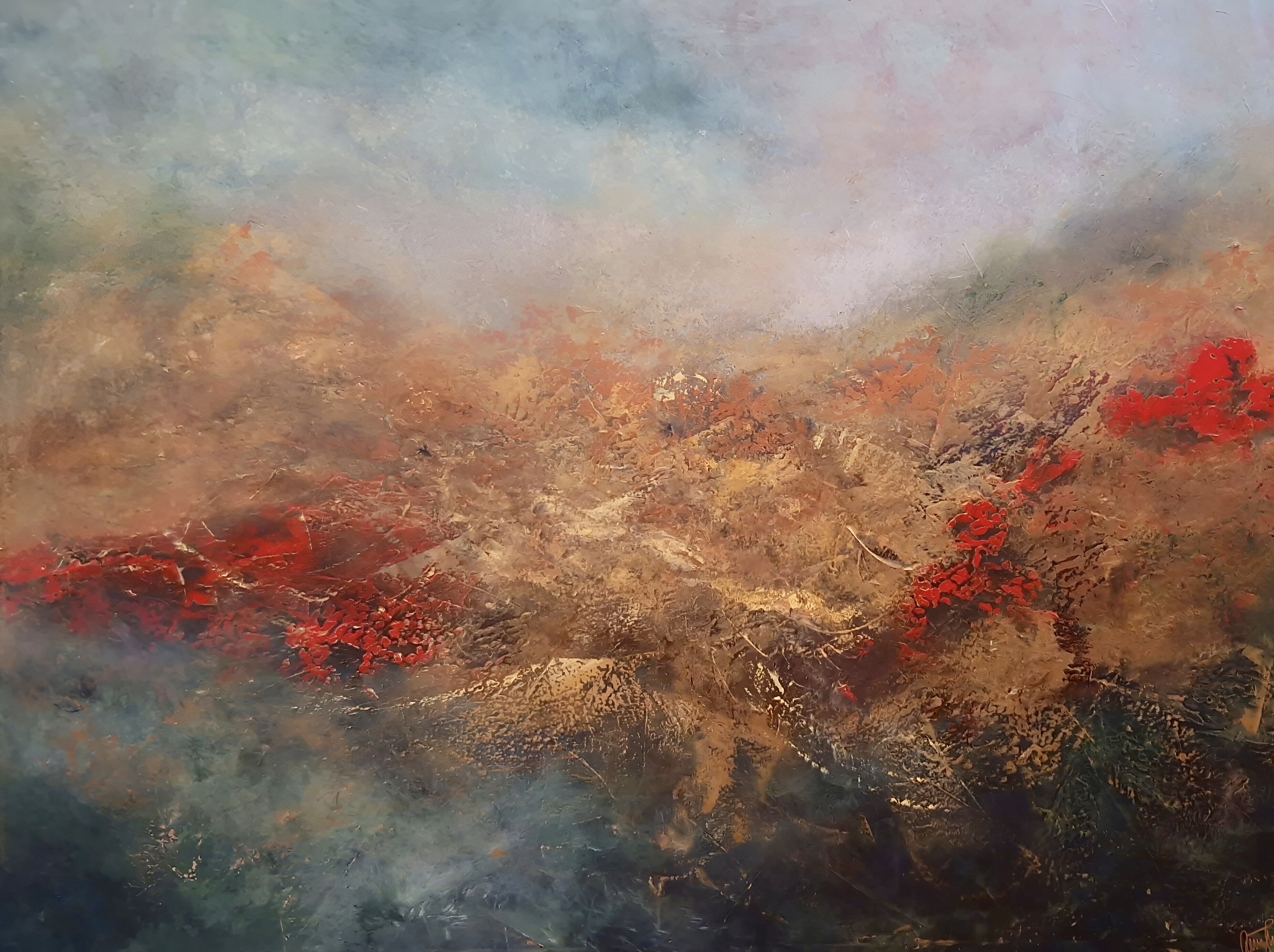 Big Bang, mixed media by Anni Thorn, the cornerstone work of Portraits of Souls